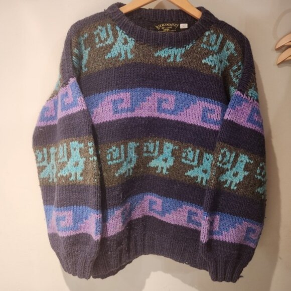 Backcountry Other - Backcountry 100%‎ Wool Sweater Colorful Pattern Handmade In Ecuador large/xl